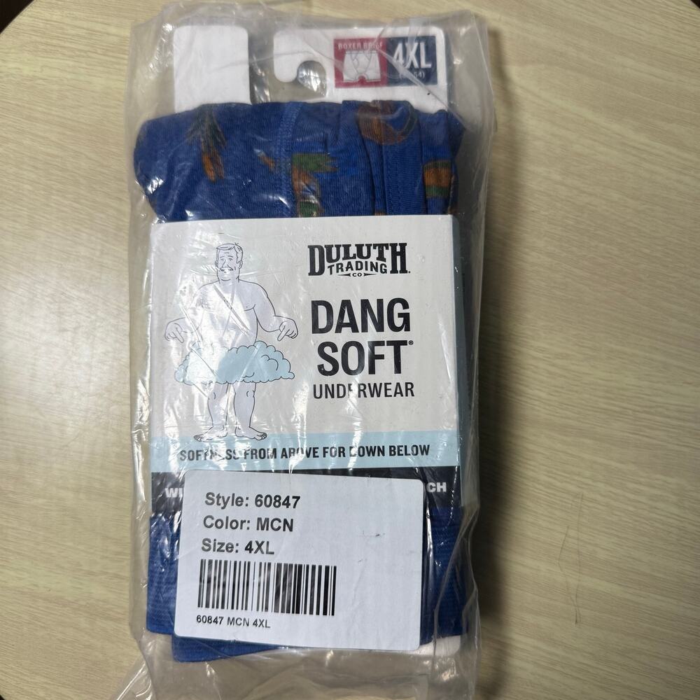 Duluth Trading Men's Dang Soft Pattern Bullpen Boxer Briefs, 4XL 60847